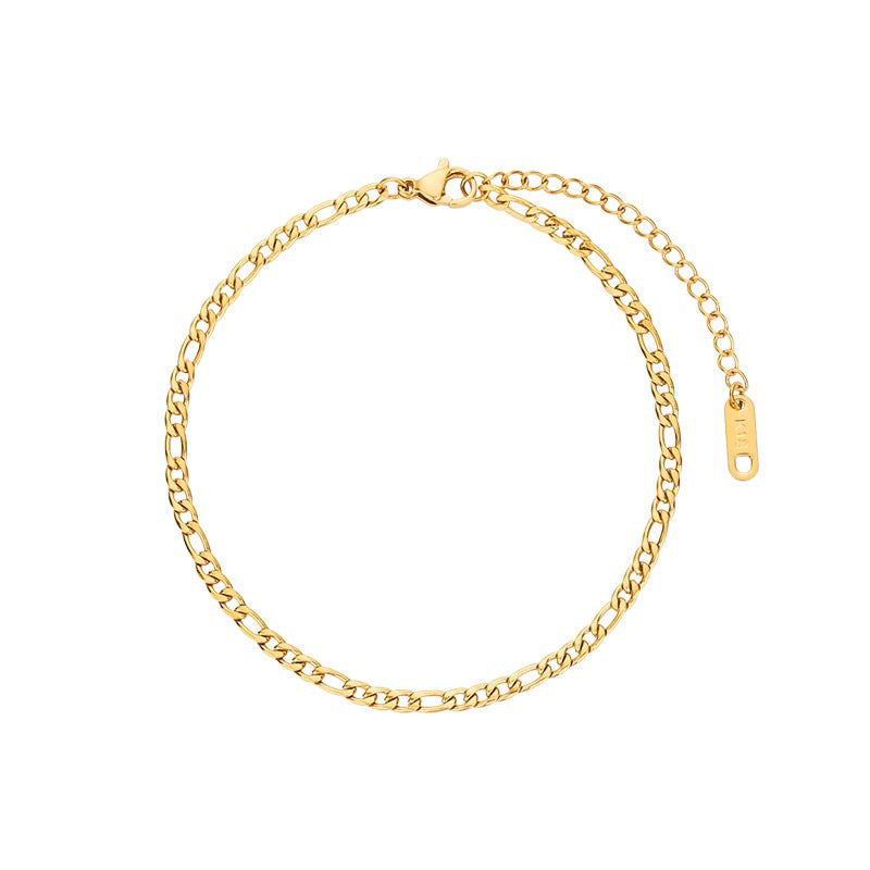 Simple All Match Titanium Steel Anklet for Women Elegant Minimalist Jewelry