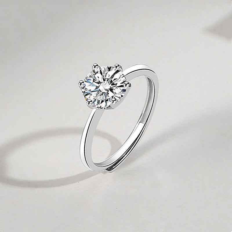 Zircon Stone Ring for Women – Elegant Sparkling Minimalist Jewelry
