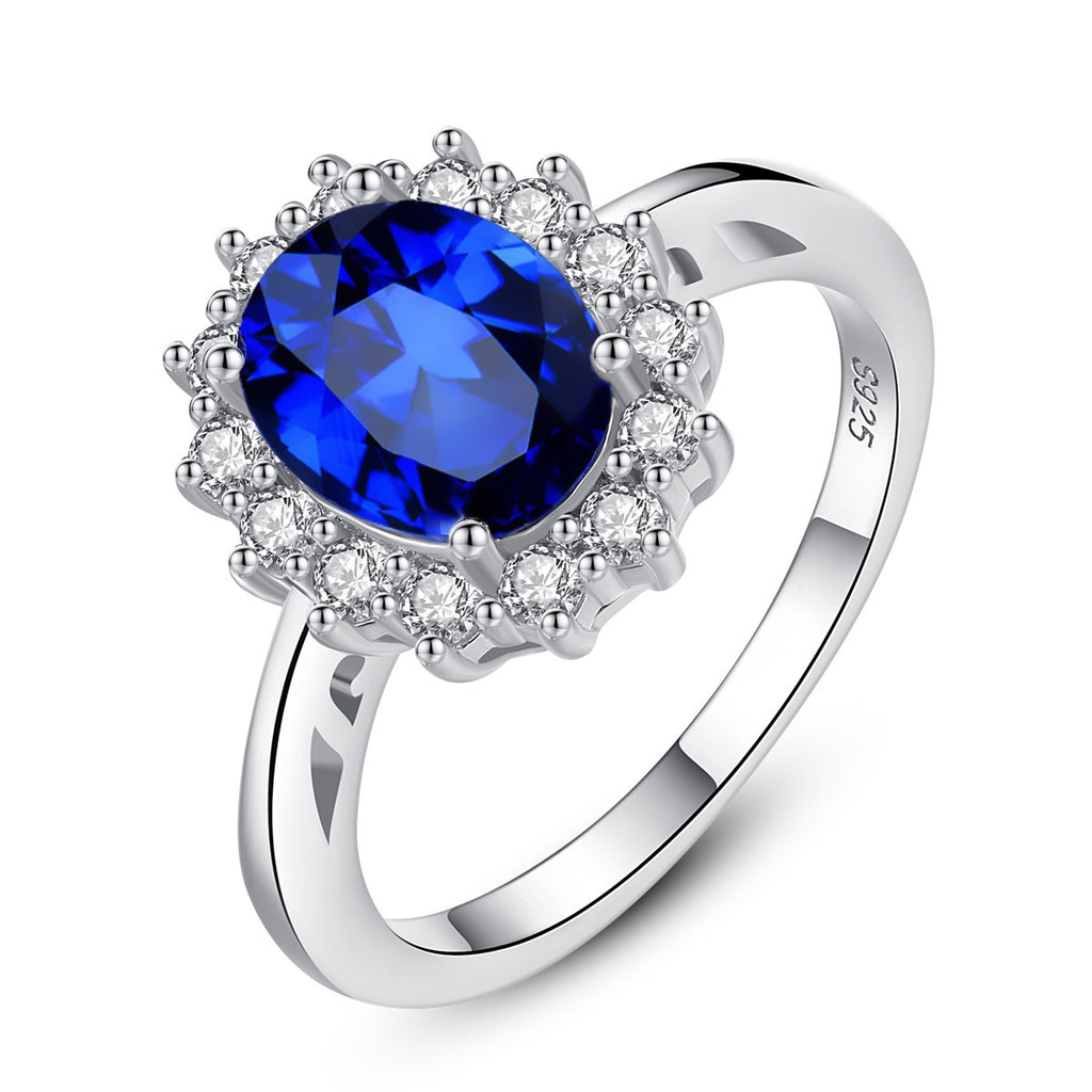 Royal Blue Elegant Ring – Luxury Sapphire-Inspired Statement Jewelry