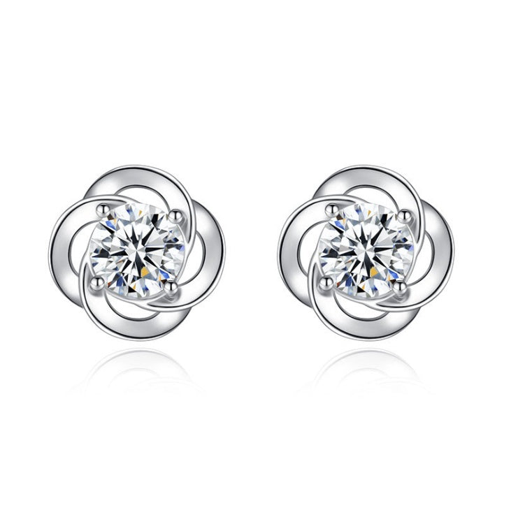 Elegant Sterling Silver Clover Earrings Lucky Minimalist Fashion Jewelry for Women