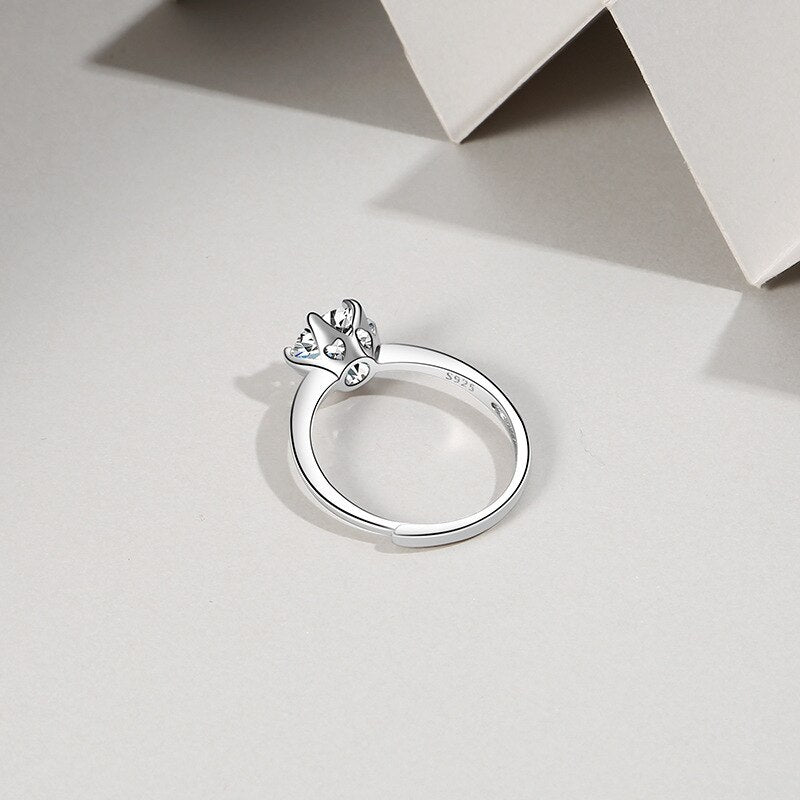 Zircon Stone Ring for Women – Elegant Sparkling Minimalist Jewelry