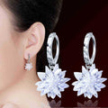 New Fashion Pure Beauty Ice 925 Sterling Silver Hypoallergenic Non-Fading Earrings