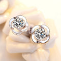 Elegant Sterling Silver Clover Earrings Lucky Minimalist Fashion Jewelry for Women