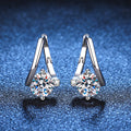 Affordable Luxury S925 Sterling Silver Moissanite Earrings Elegant Sparkling Design