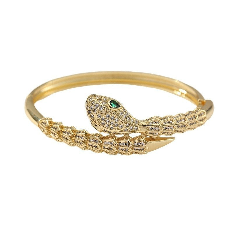 Custom Designed Snake Style Bracelet for Women Copper Plated Elegant Fashion Jewelry