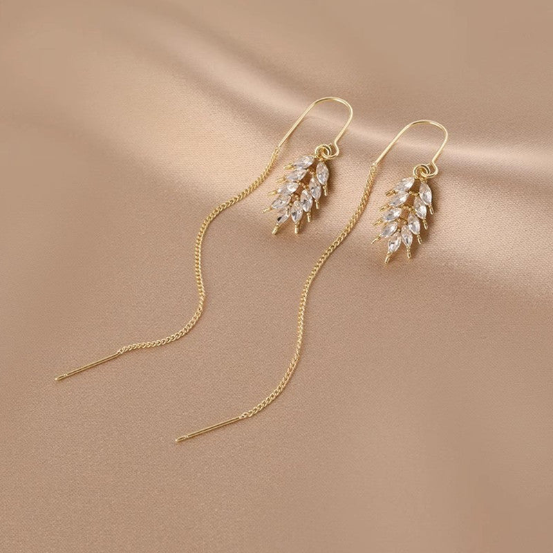 Elegant Rich Style Tassel Ear String Earrings for Spring and Summer Fashion