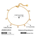 Stainless Steel Zircon Anklet Elegant All Match Jewelry for Women Daily Wear