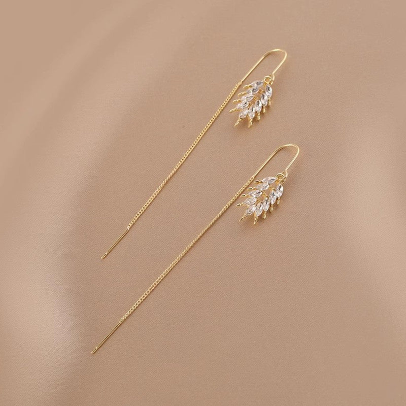 Elegant Rich Style Tassel Ear String Earrings for Spring and Summer Fashion