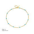 Titanium Steel Ball Drop Necklace – Minimalist Elegant Collar Chain for Women