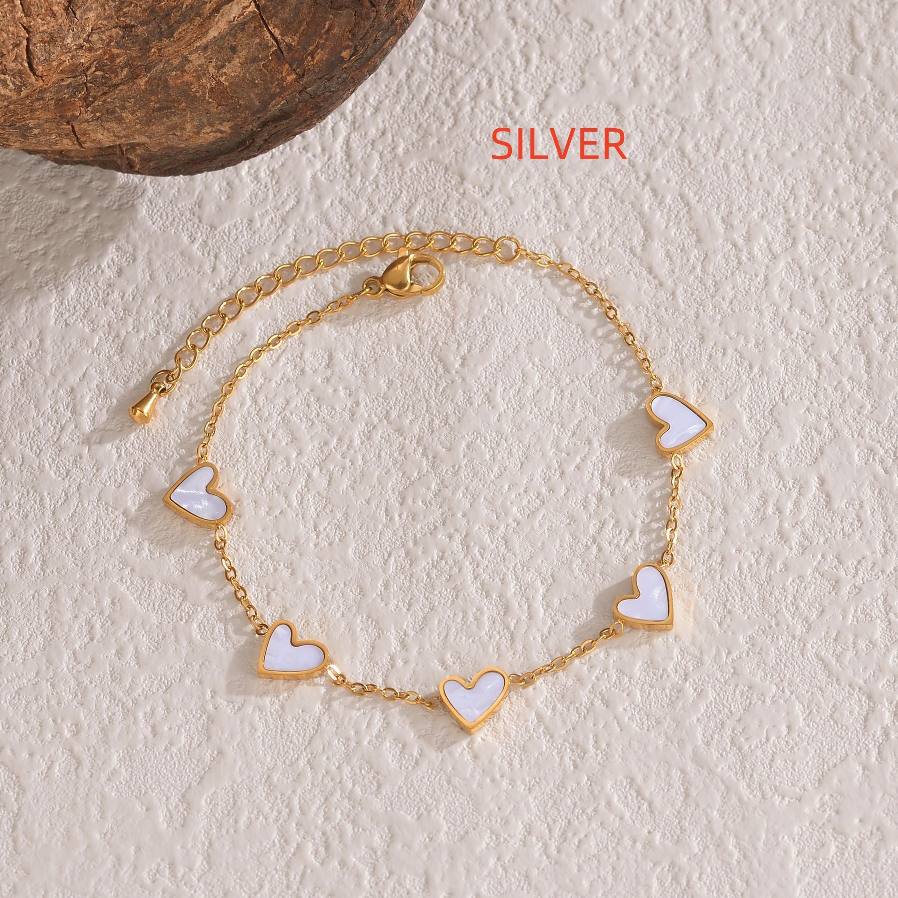 Ins Love Stainless Steel Heart Bracelet – Dripping Heart Fashion Jewelry Gift for Women