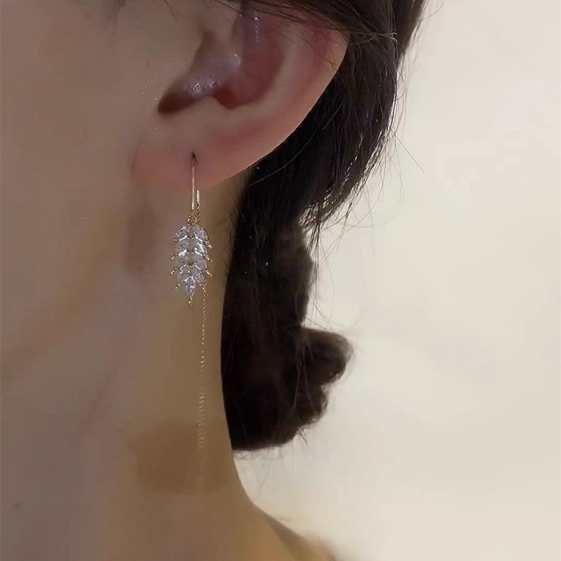 Elegant Rich Style Tassel Ear String Earrings for Spring and Summer Fashion